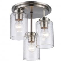 Trans Globe 80520-3 BN - 3LT FLUSH-DROP LIGHT-BN-SEEDED